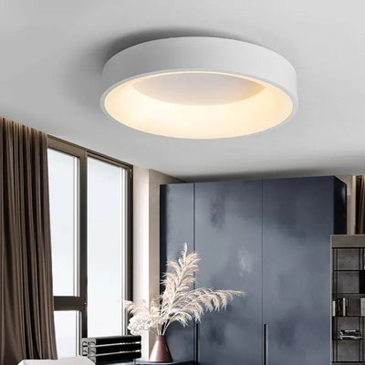 Nordic LED Dimmable Ceiling Light - Modern Round Decorative Lighting for Living Room, Bedroom, Study, and More