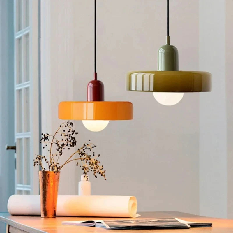 Nordic Retro Glass Chandelier: Elegant Pendant Light for Living Room, Dining Room, and Bedroom