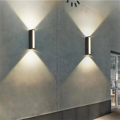 Outdoor Waterproof Aluminum Wall Lamps - LED Black Strip Light