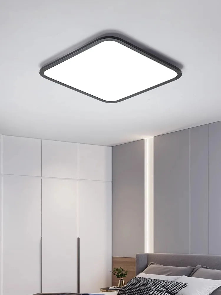 Modern Minimalist Rectangular LED Ceiling Lamp - Smart Lighting Fixture for Living Room Bedroom Indoor