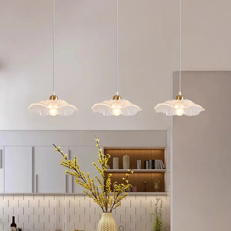 Nordic LED Pendant Light - Elegant Lotus Flower Design for Modern Room Decor