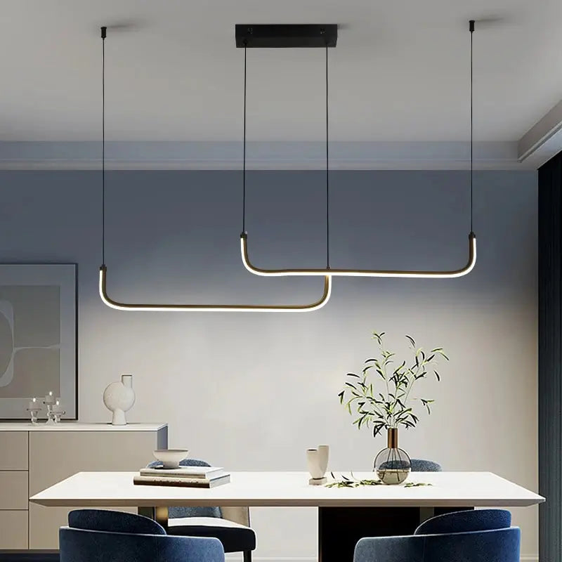 Elegant Modern Aluminum LED Pendant Chandeliers for Versatile Home and Hotel Spaces