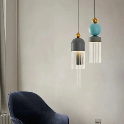 Nordic Modern Glass Pendant Lamp - LED Island Platform Lighting