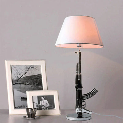 Modern Gold Chrome AK47 Table Lamp: Guns Table Lamp Design for Bedroom Living Room Bar Decoration