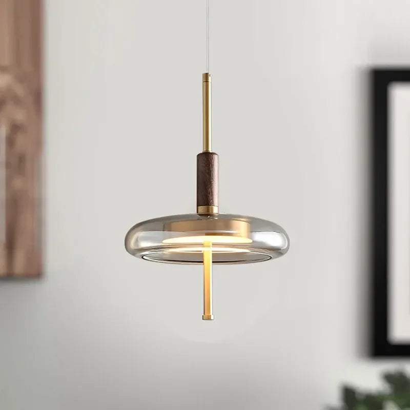 Nordic Loft Glass Pendant Light - Modern LED Hanging Lamp for Home Decoration in Kitchen, Dining Room, and More