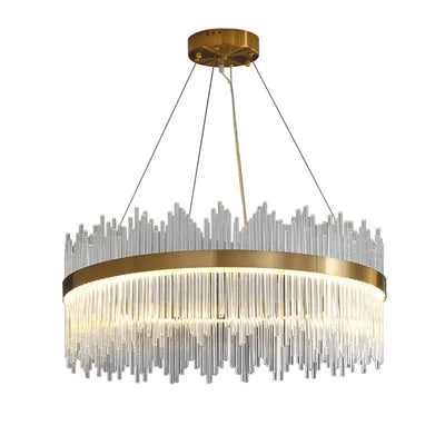 Modern LED Crystal Chandelier Dimmable Bedroom Living Room Ceiling Pendant Lamp