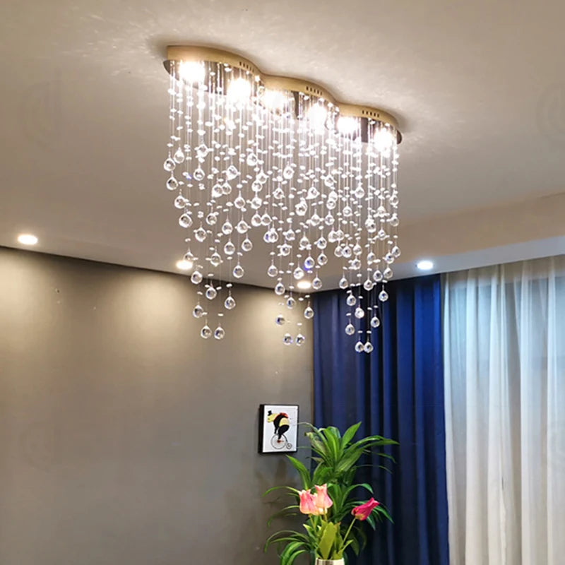 Luxury Pendant Crystal Ceiling Chandeliers - Home LED Lighting Fixture for Living Room and Dining Table